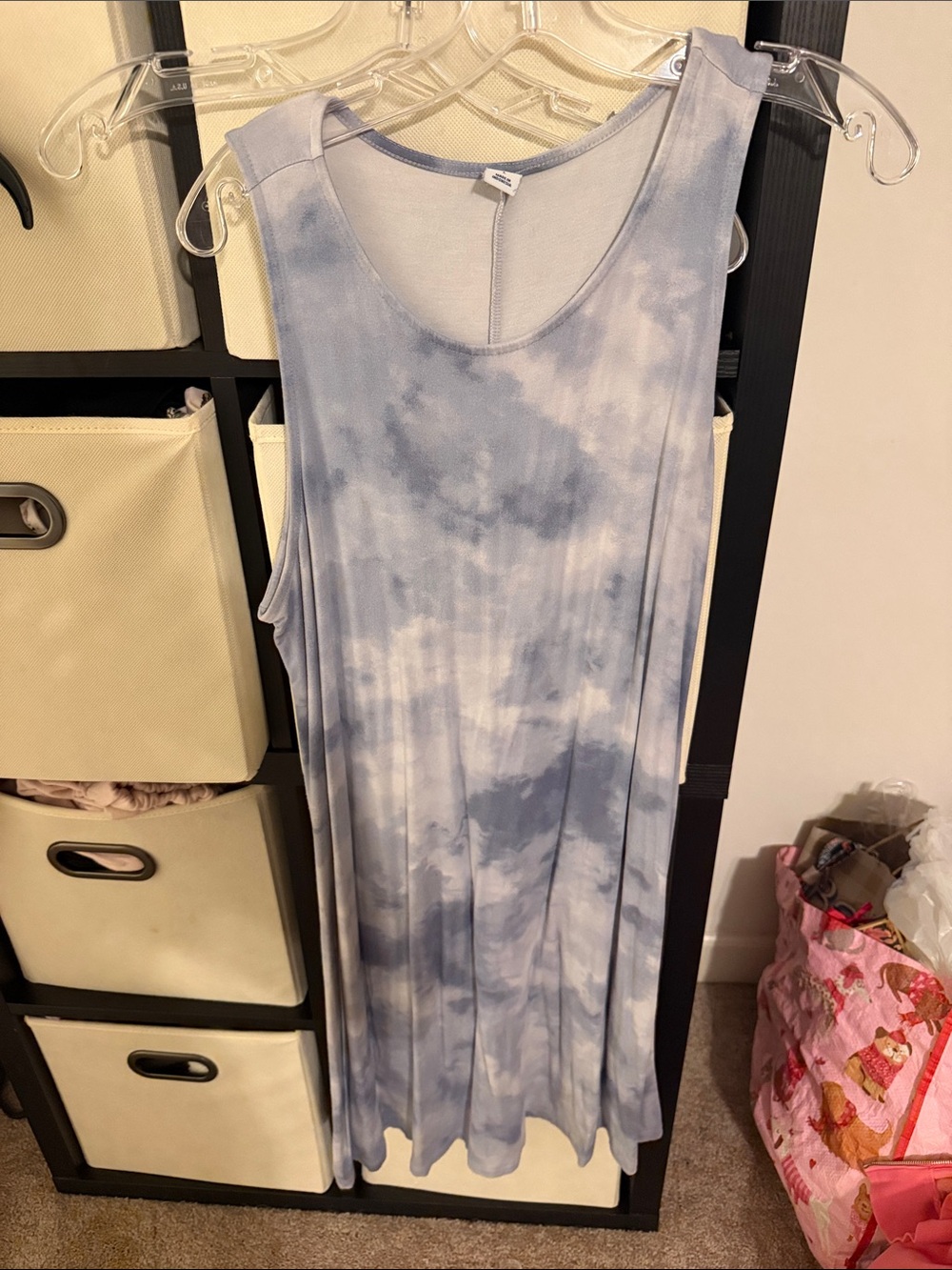 Old navy Women's Sleeveless Tie-Dye Swing Dress - Light Blue